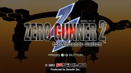 Zero Gunner 2 Title Screen